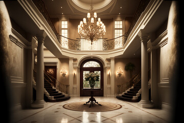 Interior of a palace, generative AI