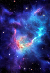 Fototapeta premium HD Wallpaper of space stars galaxy nebula rendering Generative AI Content by Midjourney