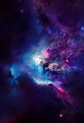HD Wallpaper of space stars galaxy nebula rendering Generative AI Content by Midjourney