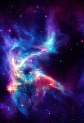 HD Wallpaper of space stars galaxy nebula rendering Generative AI Content by Midjourney