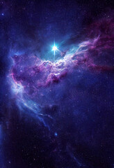 HD wallpaper space nebula stars universe colorful dark blue rendering Generative AI Content by Midjourney