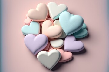 Fototapeta premium Pile_of_hearts