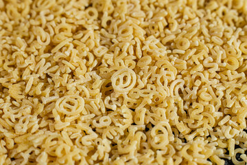 Raw pasta close-up. Pasta background