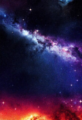 Fototapeta premium dazzling starry sky cosmic starry sky background material Generative AI Content by Midjourney