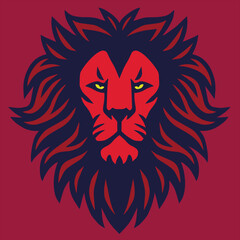 Red Lion Logo Vector Mascot Design illustration Art Work