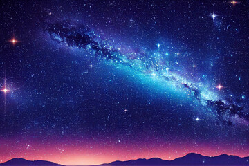 Fototapeta premium dazzling starry sky cosmic starry sky background material Generative AI Content by Midjourney