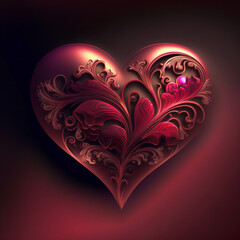 Ornamental decorative heart shape