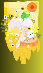 Obraz premium Vector illustrations sweet and neutral