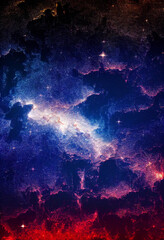 Fototapeta na wymiar dazzling starry sky cosmic starry sky background material Generative AI Content by Midjourney