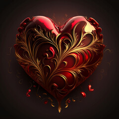 Ornamental decorative heart shape