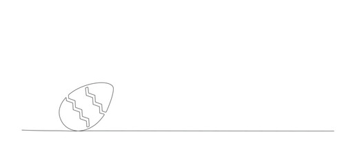 Minimalistic line Easter egg shape vector illustration