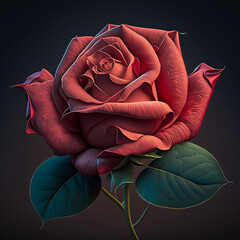 Dark red rose close up 