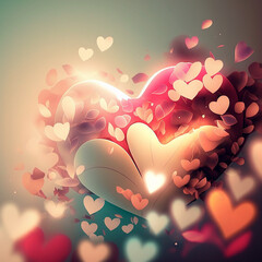 Artistic decorative heart shapes