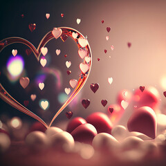 Artistic decorative heart shapes