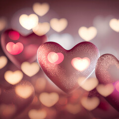 Artistic decorative heart shapes