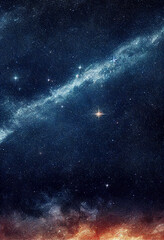 Fototapeta na wymiar dazzling starry sky cosmic starry sky background material Generative AI Content by Midjourney