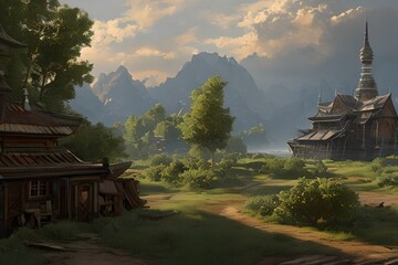 temple of heaven. Generative AI.