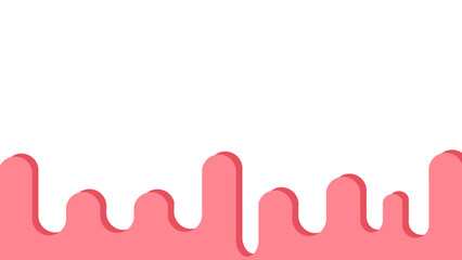 Pink strawberry dripping abstract background vector