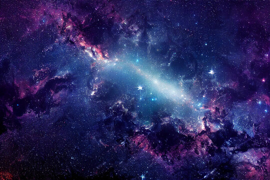 dazzling starry sky cosmic starry sky background material Generative AI Content by Midjourney