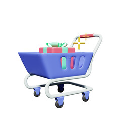 3D Shopping cart Icon