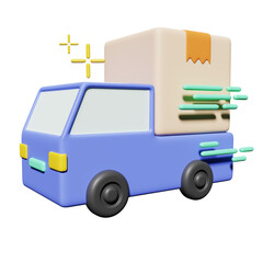 3D Delivery Truck Icon