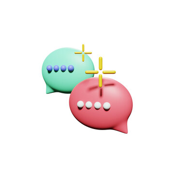 3D bubble Chat Icon