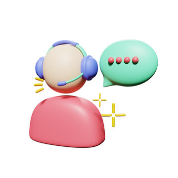 3D Customer Service Icon