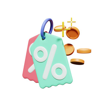 3d Discount Tag Icon