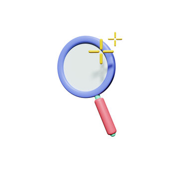 3D Magnifying Search Engine Icon