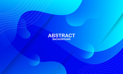 Abstract blue wave background. Fluid shapes composition. Vector illustration