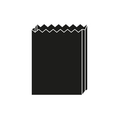 Paper bag icon vector. Packet illustration sign. Package symbol or logo.