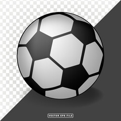 soccer ball on black background 3d