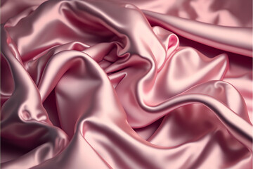 Fototapeta premium Silk Satin Background: A Beautiful Abstract Stock Photo of Soft Wavy Folds in the Fabric for Weddings, Anniversaries, Valentine's Day and Love