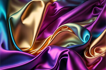 Silk Satin Background: A Beautiful Abstract Stock Photo of Soft Wavy Folds in the Fabric for Weddings, Anniversaries, Valentine's Day and Love