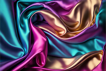 Silk Satin Background: A Beautiful Abstract Stock Photo of Soft Wavy Folds in the Fabric for Weddings, Anniversaries, Valentine's Day and Love
