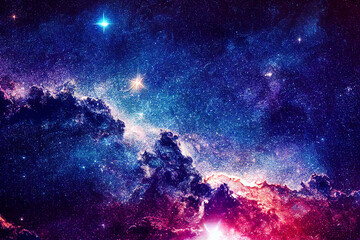 Obraz na płótnie Canvas dazzling starry sky cosmic starry sky background material Generative AI Content by Midjourney
