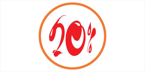 Sale off discount promotion numbers set made of realistic Discount abstract Vector for your unique sale poster, advertising banner