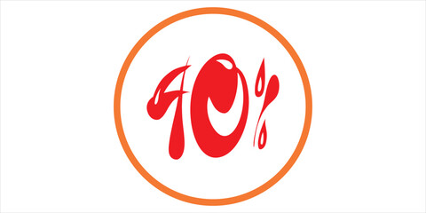 Obraz premium Sale off discount promotion numbers set made of realistic Discount abstract Vector for your unique sale poster, advertising banner