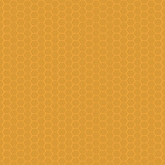 Vector illustration of honeycomb texture. Gold background