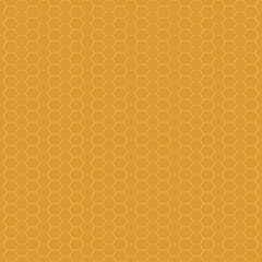 Vector illustration of honeycomb texture. Gold background