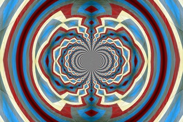 red and blue circle decorative object