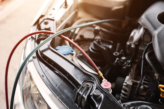 Piping Connection For Vehicle Air Conditioner Gas Filling