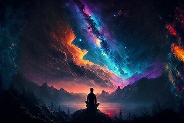 Silent Reflection: A Sunset Meditation on the Sea's Edge