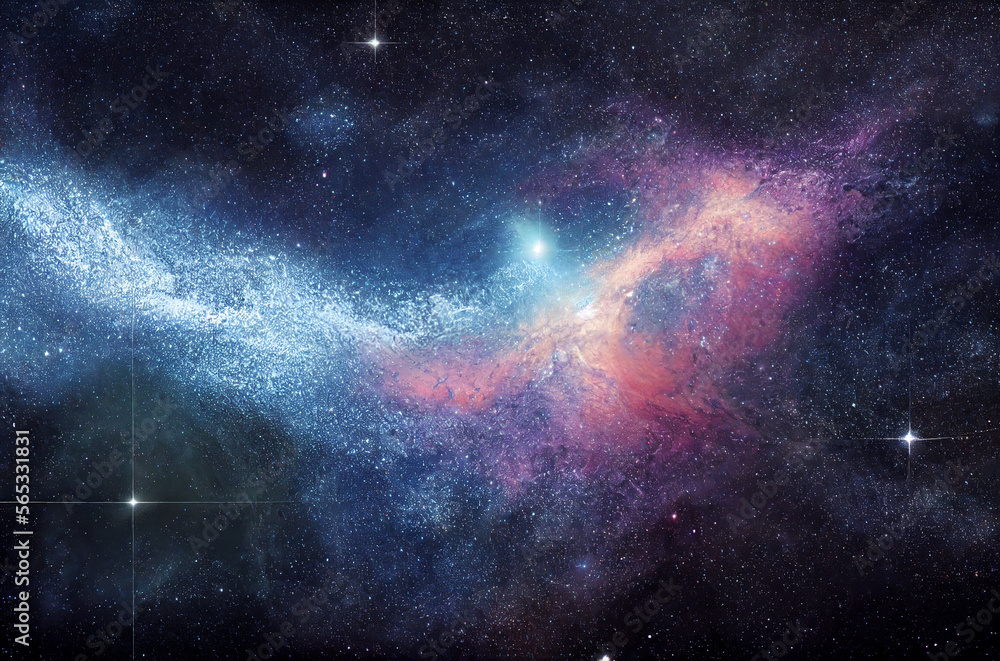Aufkleber starry universe galaxy renderings concept map generative ai content by midjourney