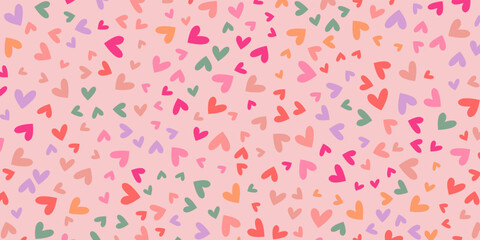 Ornate Happy Valentine's day background with hearts in a simple and minimal style. Y2k aesthetic.
