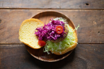 手作りハンバーガー