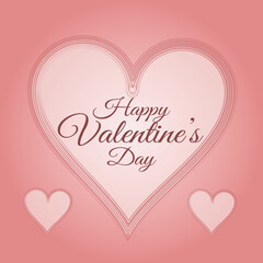 valentine card with hearts