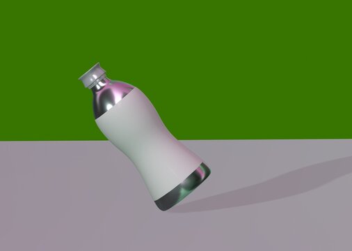 3d rendering. Realistic bottle mockup.