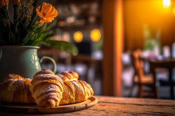 Delicious rustic and authentic croissant