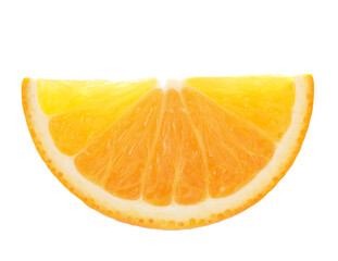 Slice of orange isolated 